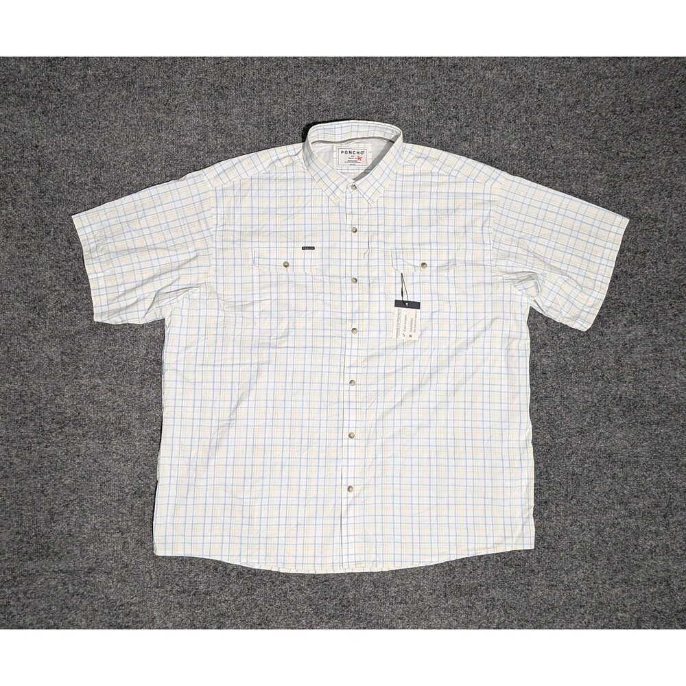 Poncho Shirt Mens XXL Regular Fit Short Sleeve Black